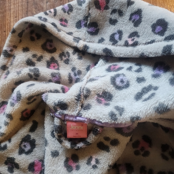 SUPER PLUSH PINK CHEETAH COZY BATH ROBE MEDIUM c - Picture 9 of 10
